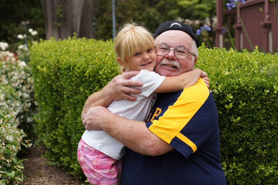 grandfather and granddaughter